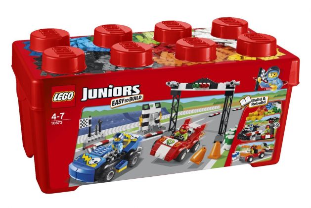 LEGO Juniors 10673 Grande boîte du rallye automobile