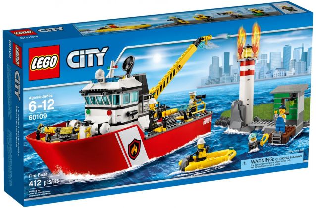LEGO City 60109 Le bateau de pompiers