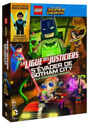 LEGO Vidéos & DVD DVDLDCLJSEGC DVD LEGO DC Comics La Ligue des Justiciers - S'évader de Gotham City + minifigurine
