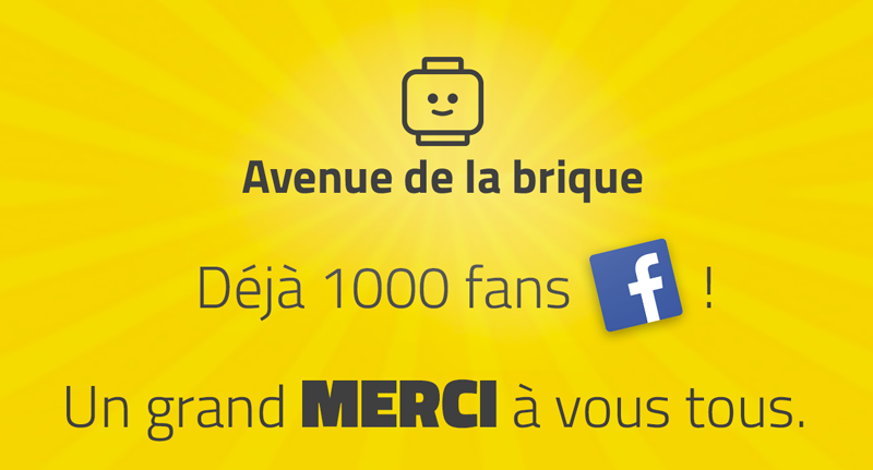 1 000 fans facebook 1 000 fans facebook sur Avenue de la brique