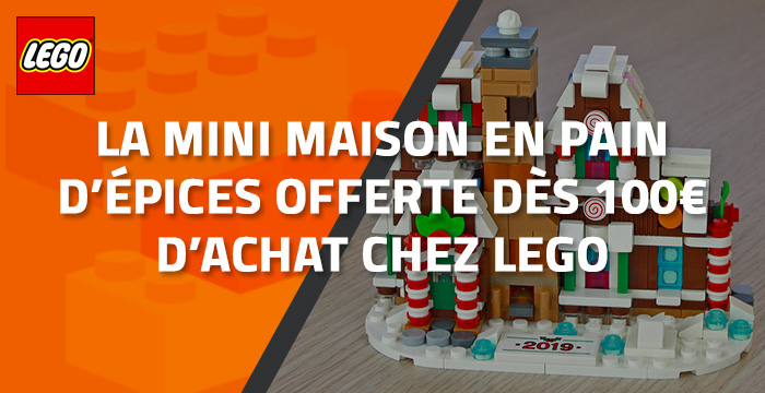 La mini maison en pain d'épices offerte dès 100€ d'achat chez LEGO La mini maison en pain d'épices offerte dès 100€ d'achat chez LEGO