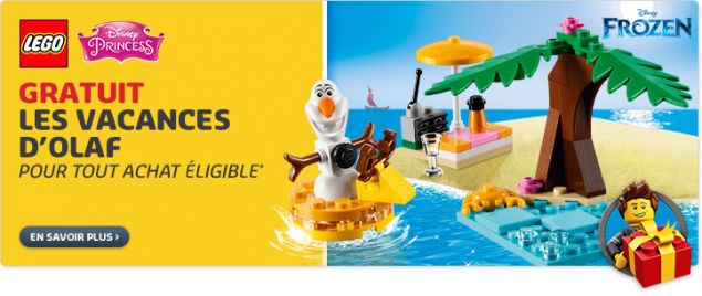 Les vacances d'Olaf gratuit dès 30€ d'achat sur le shop LEGO