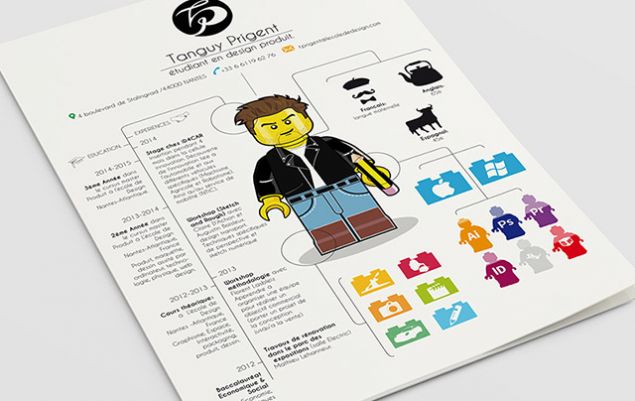 Le CV version LEGO d’un étudiant en design, Prigent Tanguy