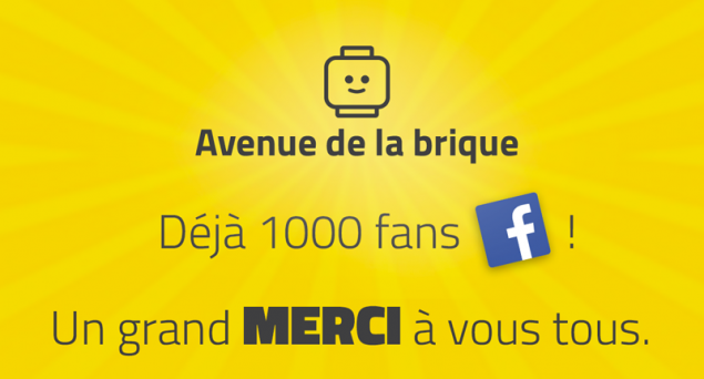 1 000 fans facebook sur Avenue de la brique