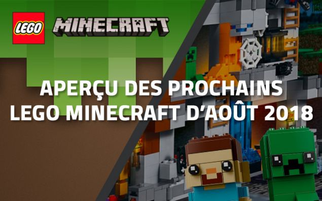 Aperçu des prochains LEGO Minecraft d'Août 2018