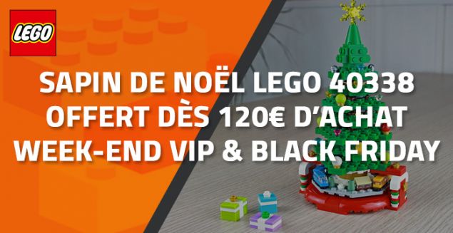 Le sapin de Noël LEGO offert dès 120€ d'achat (Week-end VIP & Black Friday)
