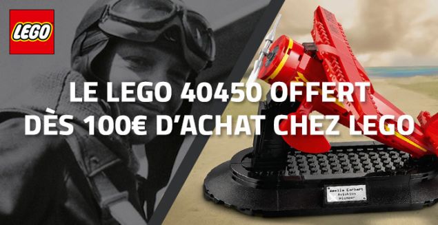LEGO 40450 Hommage à Amelia Earhart offert dès 100€ d'achat chez LEGO