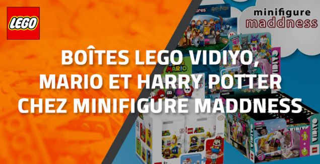 Boîtes LEGO VIDIYO, Harry Potter et Mario disponibles chez Minifigure Maddness