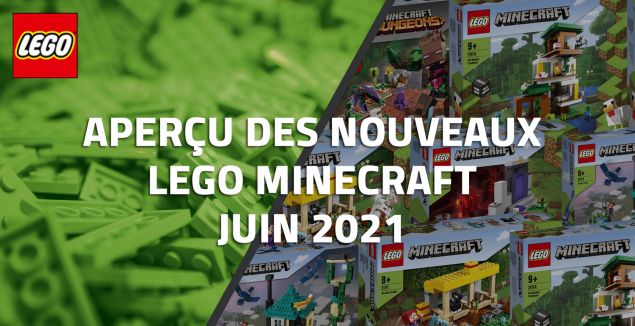 Aperçu des nouveaux LEGO Minecraft de Juin 2021