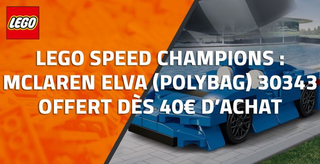 LEGO Speed Champions 30343 : McLaren Elva (Polybag) offert dès 40€ d’achat