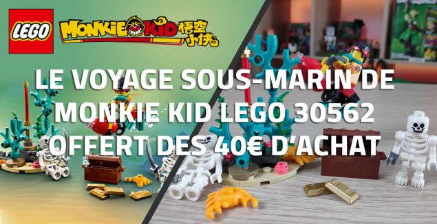 Le voyage sous-marin de Monkie Kid LEGO 30562 offert des 40€ d’achat