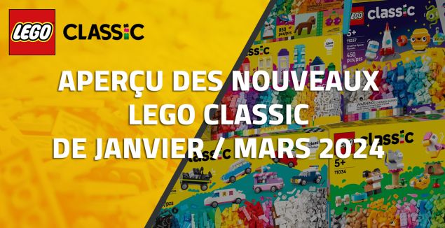 Aperçu des nouveaux LEGO Classic de Janvier/Mars 2024