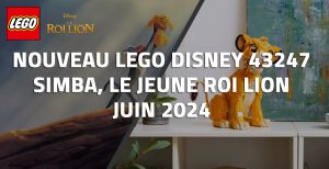 Nouveau LEGO Disney 43247 Simba, le jeune Roi lion // Juin 2024