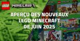 Aperçu des nouveaux LEGO Minecraft de Juin 2025