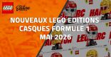 Nouveaux LEGO Editions Casques Formule 1 // Mai 2026
