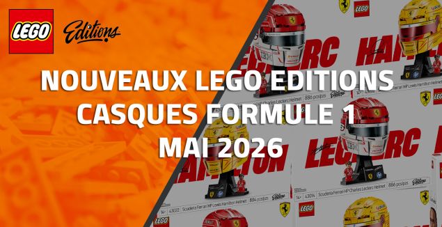 Nouveaux LEGO Editions Casques Formule 1 // Mai 2026