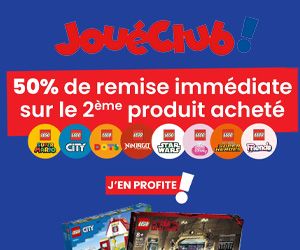 -50% sur le 2ème article LEGO chez Joué Club!