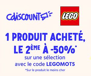 Cdiscount : -50% sur le 2ème LEGO acheté