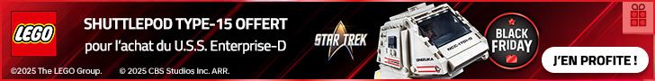 Black Friday LEGO 2025 : le Shuttlepod Type-15 offert pour l'achat du nouveau LEGO Star Trek 10356