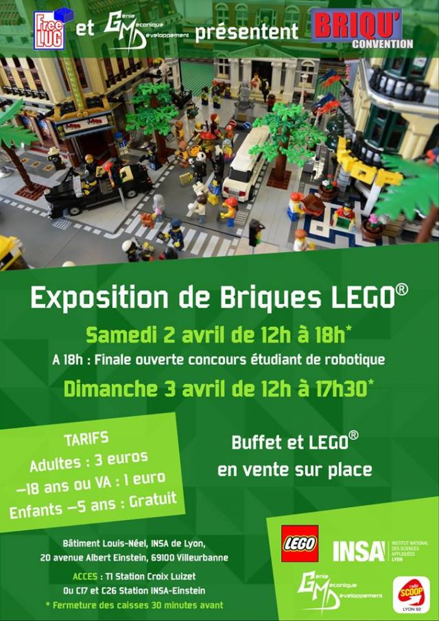 Exposition LEGO Briqu'Convention 2016 à VILLEURBANNE (69)