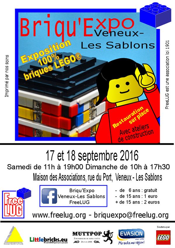 Exposition LEGO Briqu'Expo LEGO à Veneux Les Sablons à VENEUX LES SABLONS (77250)