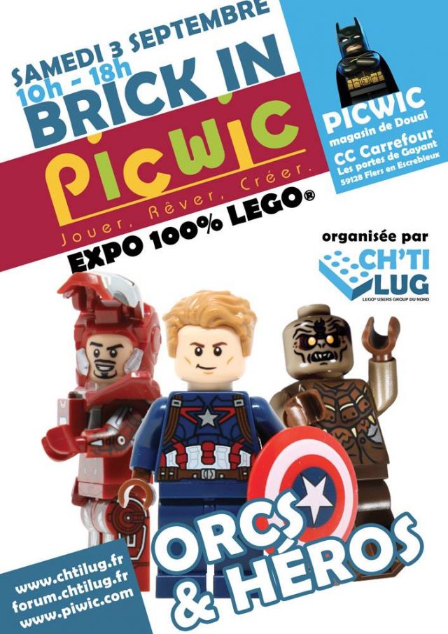 Exposition LEGO Brick In PicWic Orcs & Héros par Ch'ti LUG à FLERS EN ESCREBIEUX (59128)