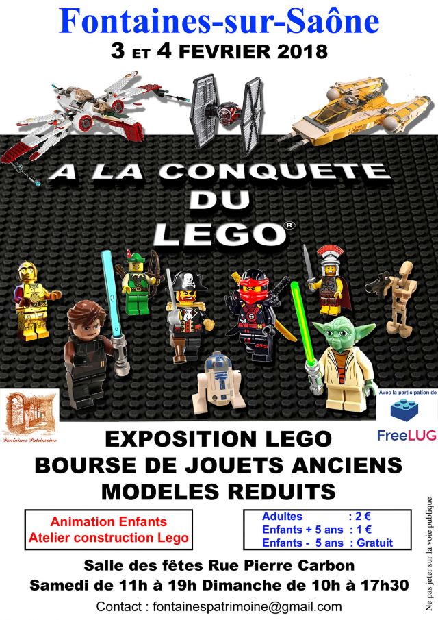 Exposition LEGO A LA CONQUETE DU LEGO à FONTAINES-SUR-SAONE (69270)