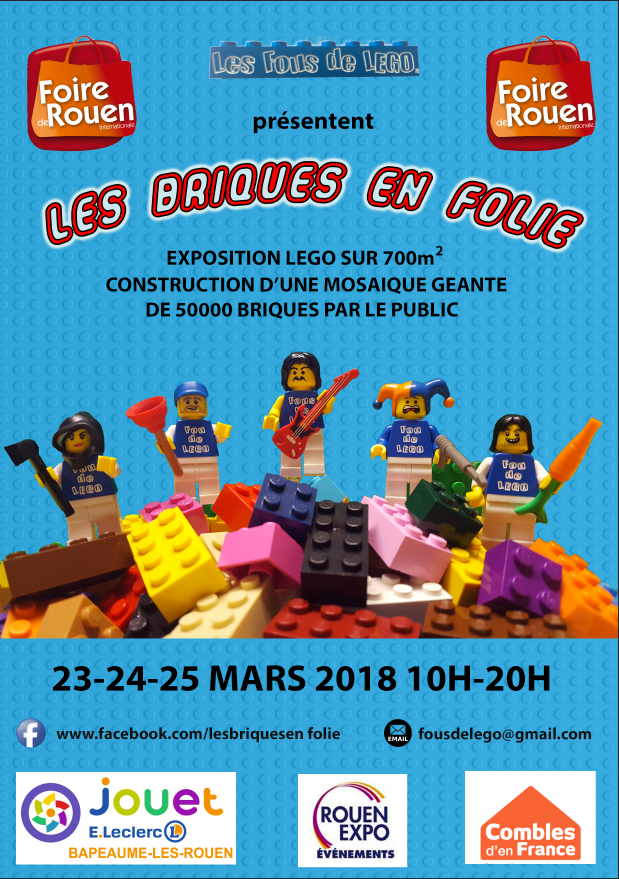 Exposition LEGO LES BRIQUES EN FOLIE à LE GRAND-QUEVILLY (76120)