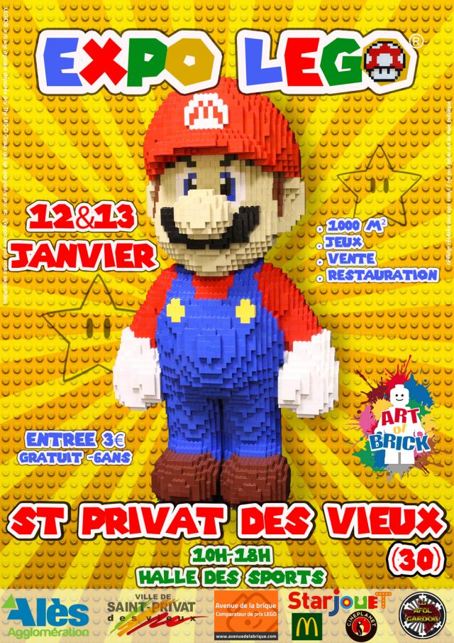 Exposition LEGO EXPO LEGO ART OF BRICK 2019 à SAINT-PRIVAT-DES-VIEUX (30340)