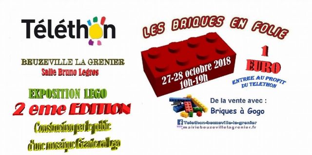 Exposition LEGO EXPO LES BRIQUES EN FOLIE TELETHON à BEUZEVILLE-LA-GRENIER (76210)