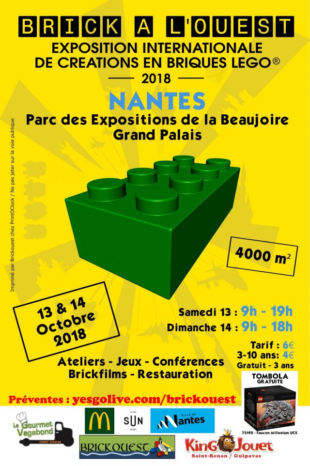 Exposition LEGO BRICK A L'OUEST 2018 à NANTES (44000)