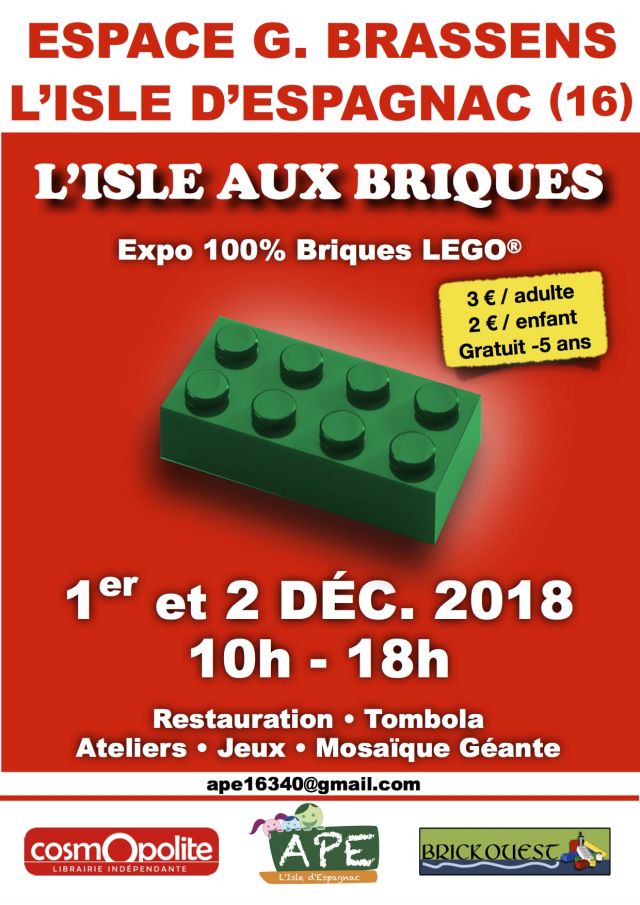 Exposition LEGO EXPO L'ISLE AUX BRIQUES à L'ISLE D'ESPAGNAC (16340)