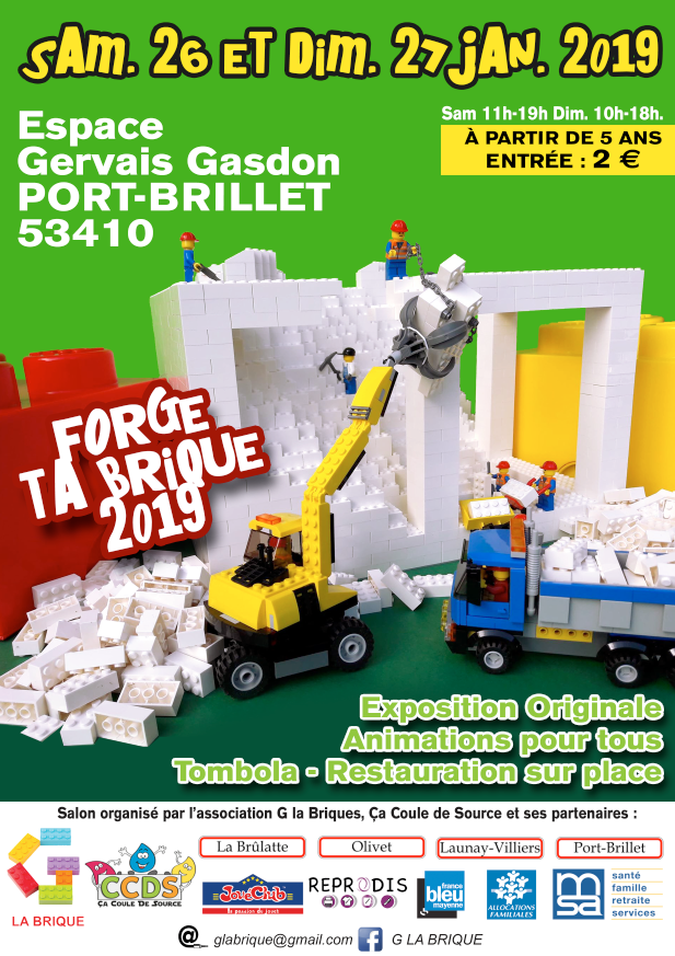 Exposition LEGO FORGE TA BRIQUE 2019 à PORT-BRILLET (53410)
