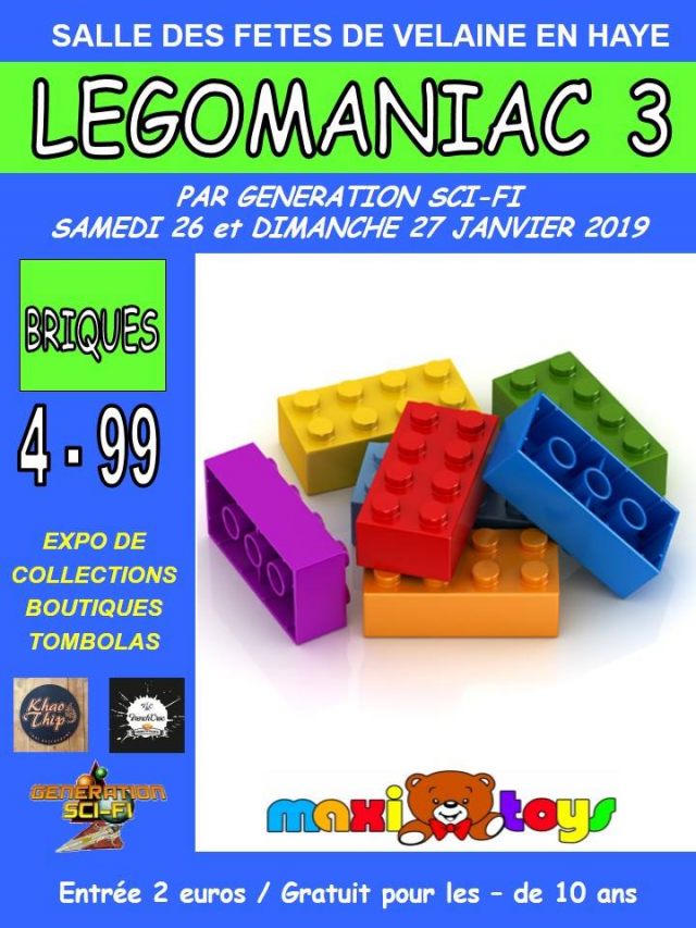 Exposition LEGO LEGOMANIAC 2019 à VELAINE-EN-HAYE (54840)