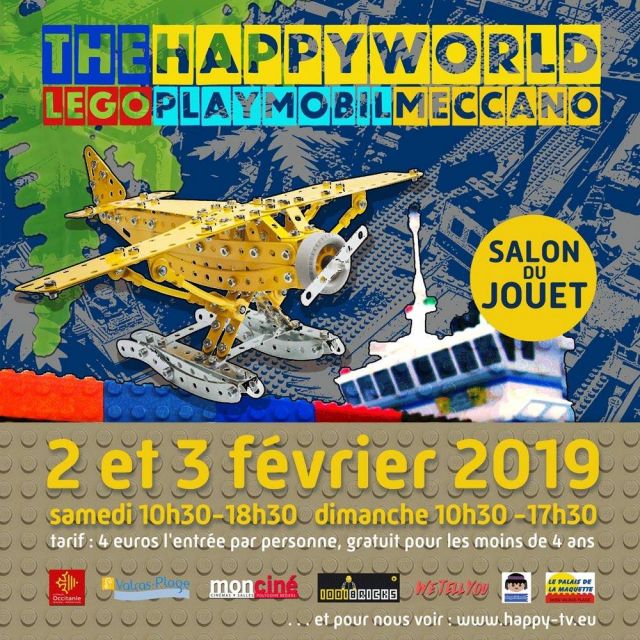 Exposition LEGO SALON DU JOUET - THE HAPPY WORLD à VALRAS-PLAGE (34350) Exposition LEGO SALON DU JOUET - THE HAPPY WORLD à VALRAS-PLAGE (34350)