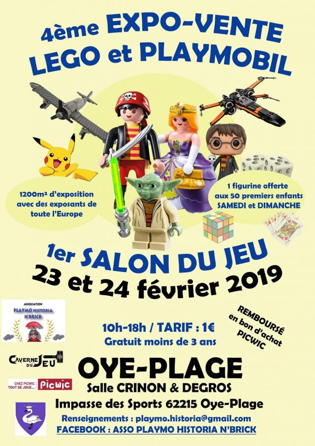 Exposition LEGO EXPO VENTE LEGO PLAYMOBIL OYE-PLAGE 2019 à OYE-PLAGE (62215)