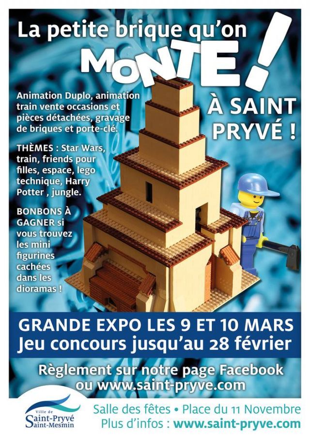 Exposition LEGO Expo LEGO La petite brique qu'on monte ! à Saint-Pryvé-Saint-Mesmin (45750) Exposition LEGO Expo LEGO La petite brique qu'on monte ! à Saint-Pryvé-Saint-Mesmin (45750)