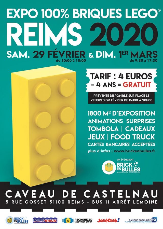 Exposition LEGO Expo LEGO Reims 2020 à Reims (51100) Exposition LEGO Expo LEGO Reims 2020 à Reims (51100)