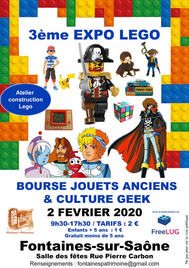 Exposition LEGO Expo LEGO Fontaines-sur-Saône 2020 à Fontaines-sur-Saône (69270) Exposition LEGO Expo LEGO Fontaines-sur-Saône 2020 à Fontaines-sur-Saône (69270)