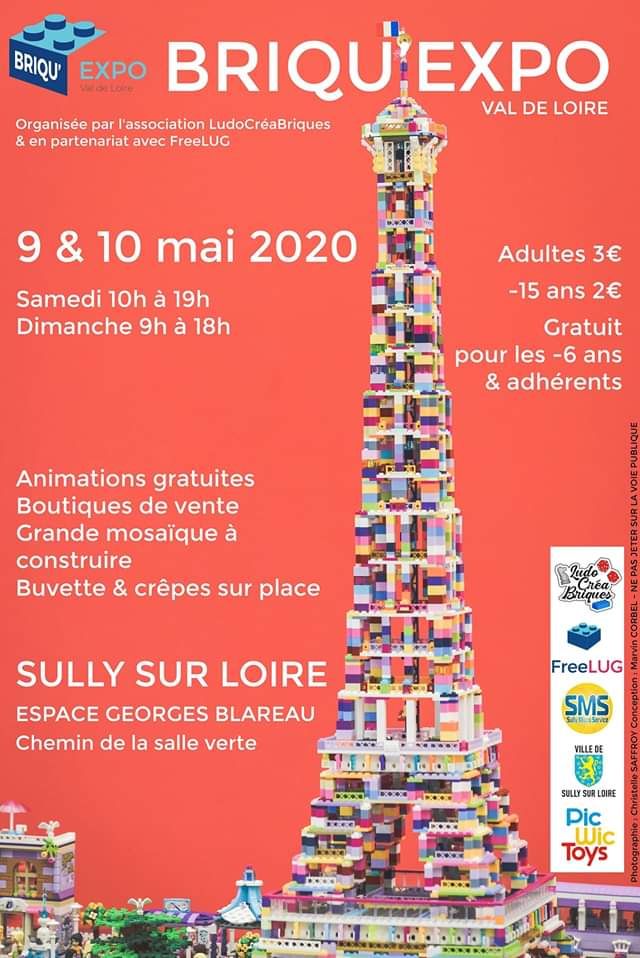 Exposition LEGO Expo LEGO Briqu'Expo Val de Loire 2020 à Sully-sur-Loire (45600) Exposition LEGO Expo LEGO Briqu'Expo Val de Loire 2020 à Sully-sur-Loire (45600)