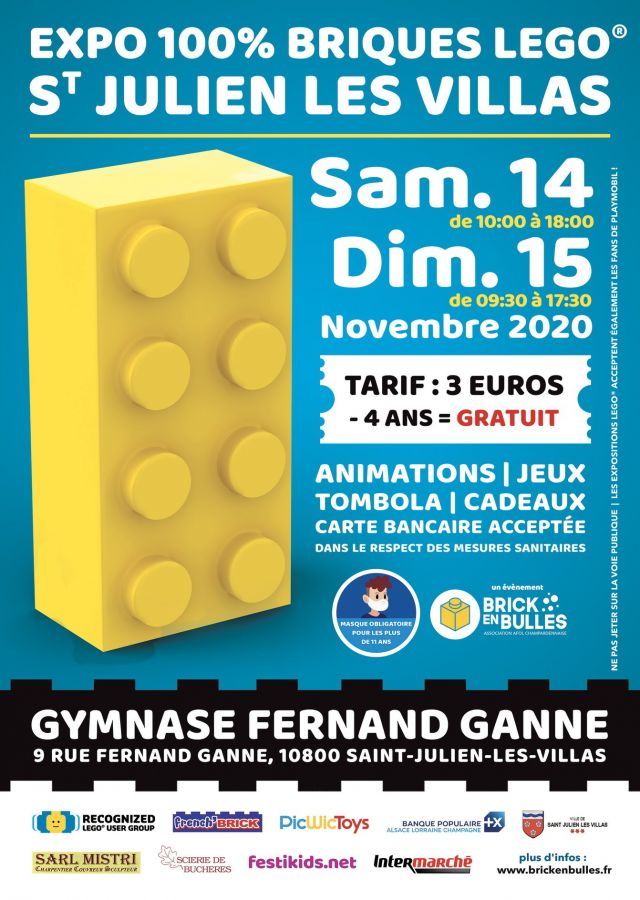 Exposition LEGO Expo LEGO St Julien Les Villas 2020 à Saint-Julien-les-Villas (10800)