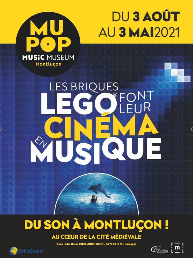 Exposition LEGO Les briques LEGO font leur Cinéma en Musique à Montluçon (03100)