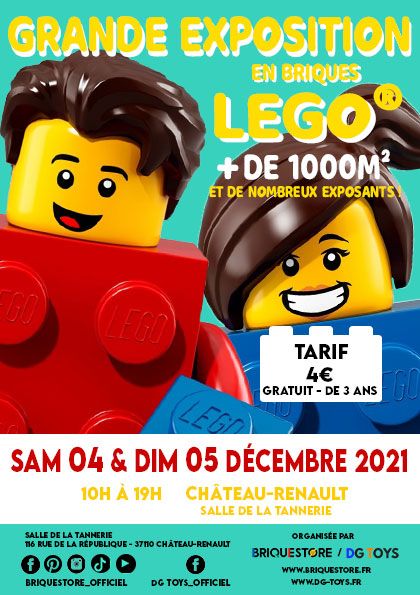 Exposition LEGO Expo en briques LEGO Château-Renault 2021 à Château-Renault (37063) Exposition LEGO Expo en briques LEGO Château-Renault 2021 à Château-Renault (37063)