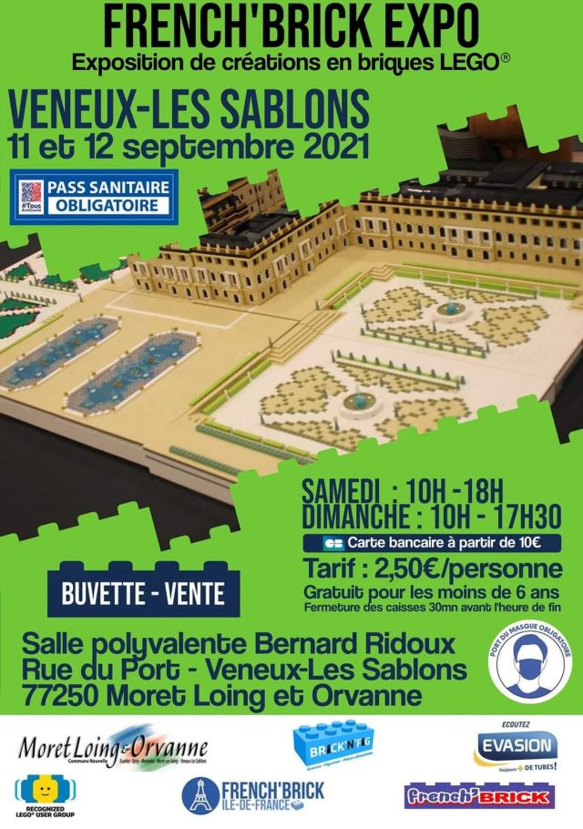 Exposition LEGO Expo LEGO French'Brick Veneux-les Sablons 2021 à Moret Loing et Orvanne (77250)