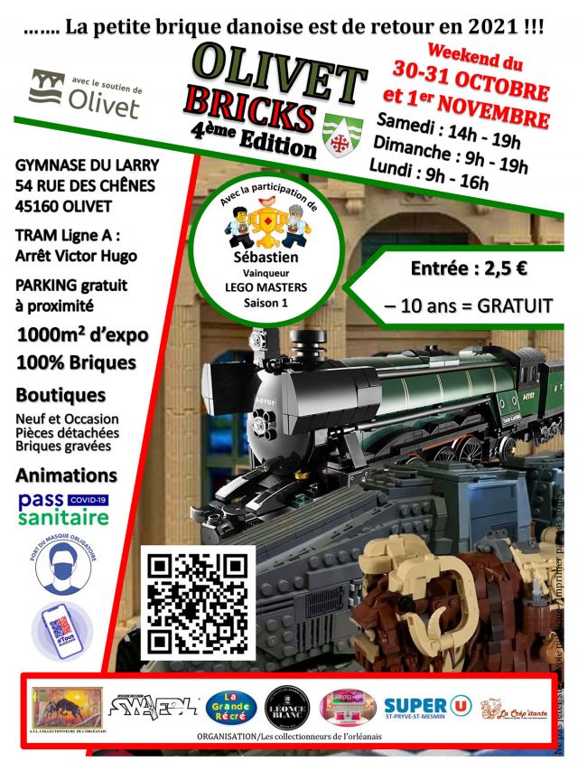 Exposition LEGO Expo LEGO Olivet Bricks 2021 - 4ème édition à Olivet (45160) Exposition LEGO Expo LEGO Olivet Bricks 2021 - 4ème édition à Olivet (45160)