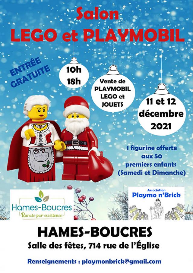 Exposition LEGO Salon LEGO et Playmobil à Hames-Boucres (62340)