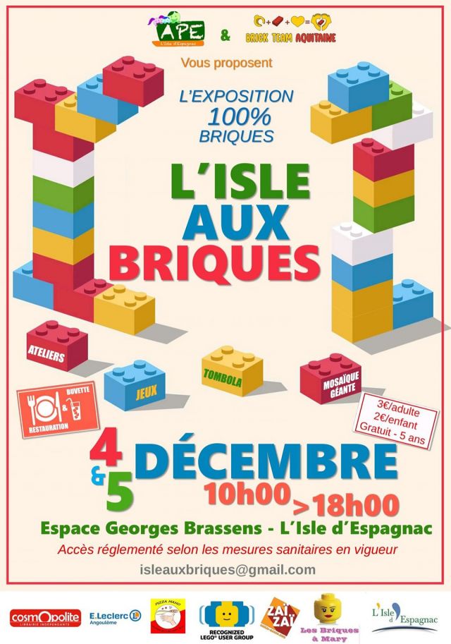 Exposition LEGO Expo LEGO L'Isle aux Briques 2021 à L'isle d'Espagnac (16340)