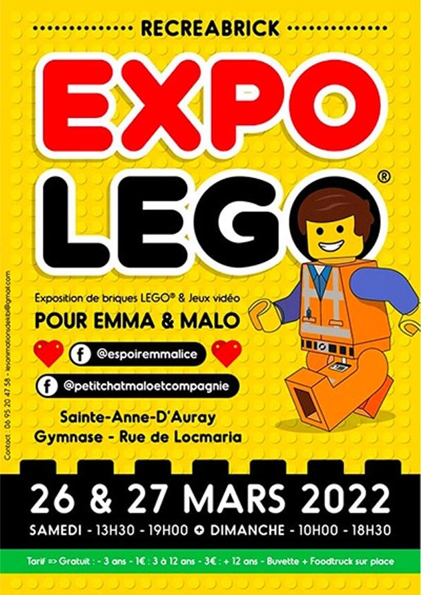 Exposition LEGO Expo LEGO Recreabrick 2022 à Sainte-Anne-d'Auray (56400)