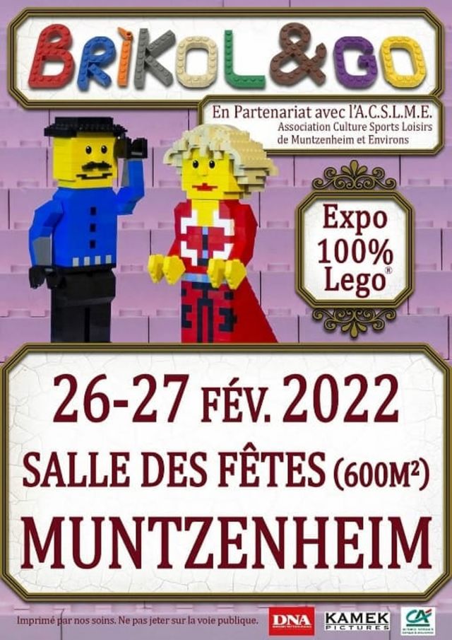 Exposition LEGO Expo LEGO BrikoL&GO 2022 à Muntzenheim (68320)