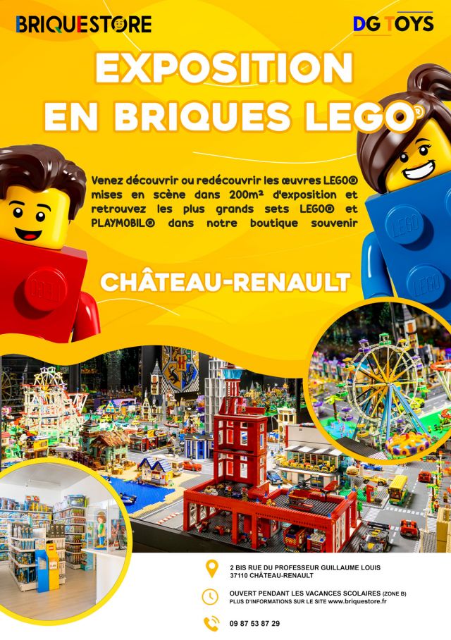 Exposition LEGO Expo LEGO Briquestore / DGToys - Été 2022 à Château-Renault (37110) Exposition LEGO Expo LEGO Briquestore / DGToys - Été 2022 à Château-Renault (37110)